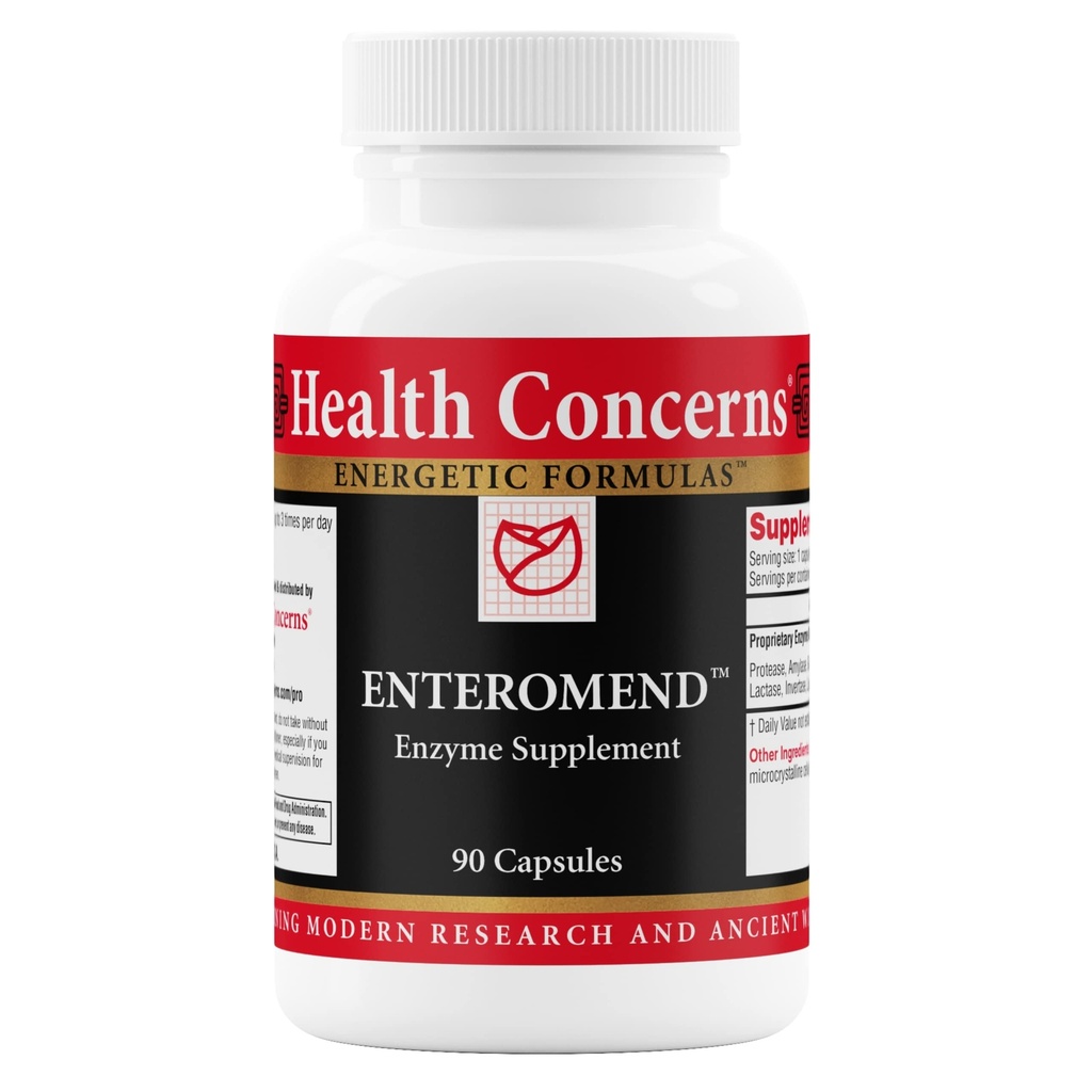 Zdravotní problémy Enteromend - dodatek k trávicímu enzymu pro Gut Health, Bloating & Food Sensitivity Relief - Intestinal & Digestive Support - Protéza, Amyláza, Lactase & Peptidáza - 90 Kapsle