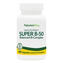 NaturesPlus Super B50-60 Vegetariánské kapsle - High Potency B Complex Vitamin Supplement - Brain & Energy Booster - Gluten- Free - 60 Služeb