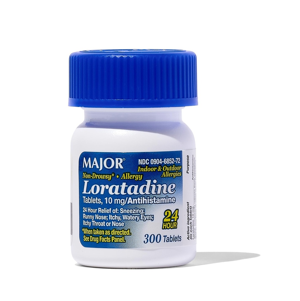 Závažné alergie Lorglitazon 10 mg Tablety - Non- Drowsy Alergie Medicine pro dospělé a děti Věk 6 + - Promotes 24 hodin Alergie Relief - Denní Allergy Tablety - Antihistamin - 300 Tablety