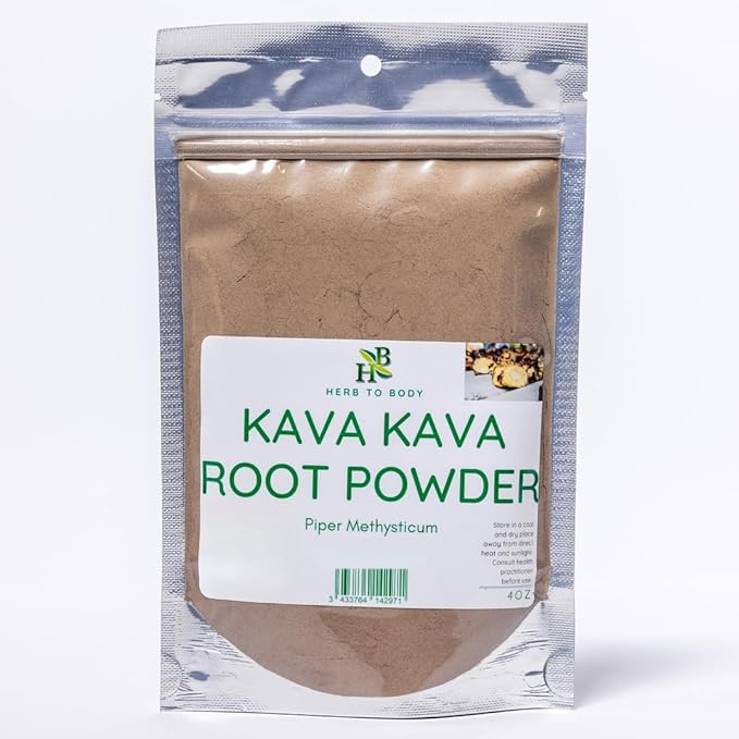 Herb To Body Kava Kava Root Powder - Vanuatu Kava Powder - 4oz Côte 124; Authentic Côte 124; Rich & Earthy Flavor for a Tranquil Experience