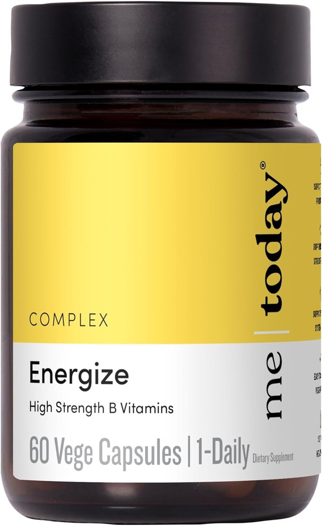 me dnes Energise dodatek Super B vitamin B Komplex pro muže a ženy - B6, B12 s vitaminem C, zinek, Ashwagandha a sibiřský ženšen - Energetická a imunitní podpora - Vegan, 60 Služeb