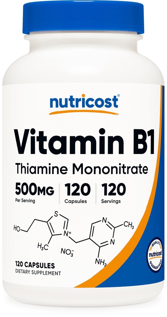 Nutricost Vitamin B1 (Thiamin) 500mg, 120 tobolek