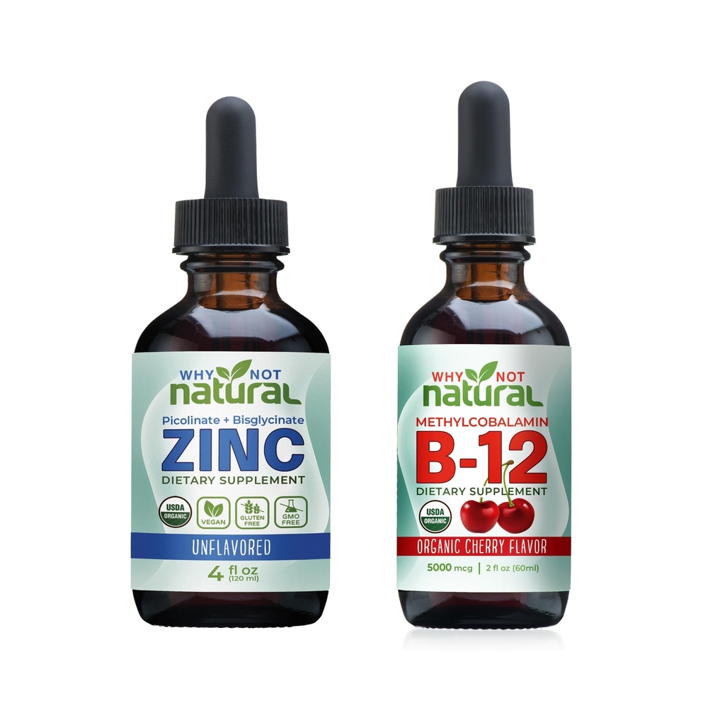Organický tekutý zinek a vitamin B12