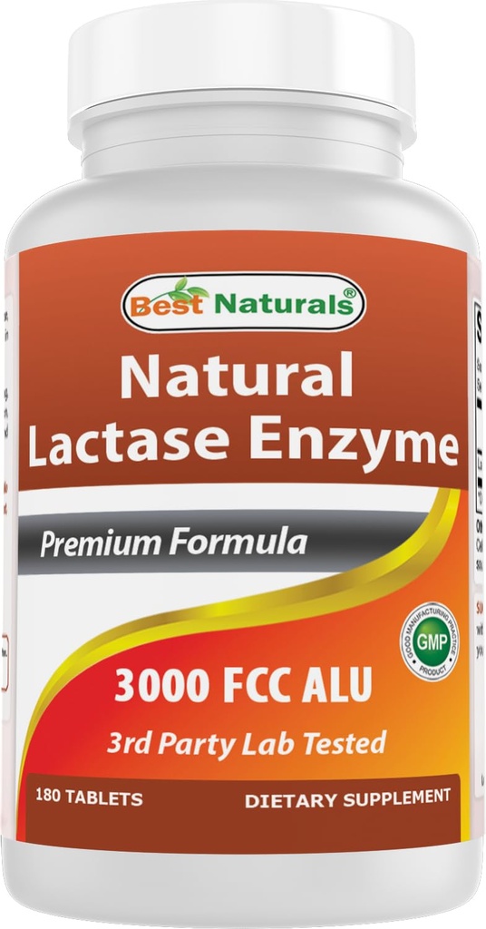 Nejlepší Naturals Fast Acting Laktáza enzym Tablet, 3000 Fcc Alu, 180 Počet (859375002900)