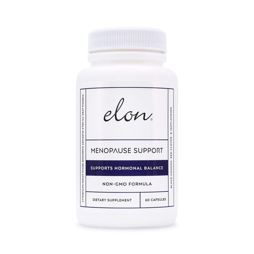 Elon Menopauza Dodatek pro ženy Menopauza Relief pro návaly horka, Mood Swings & Sleep problémy, Non-GMO Estrogen dodatek pro ženy w / Black Cohosh & Dong Quai (60 Kapsle)