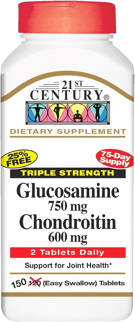 21St Century Triple Strength Glucosamine A Chondroitin - 150 Tablet