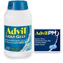 Advil Liqui- Gels Pain Reliever and Fever Reducer, Pain Medicine pro dospělé s Ibuprofen 200mg pro bolest hlavy, záda, menstruační bolest a kloubní bolest - 200 Kapsle, Advil PM Ibuprofen - 2 Ct