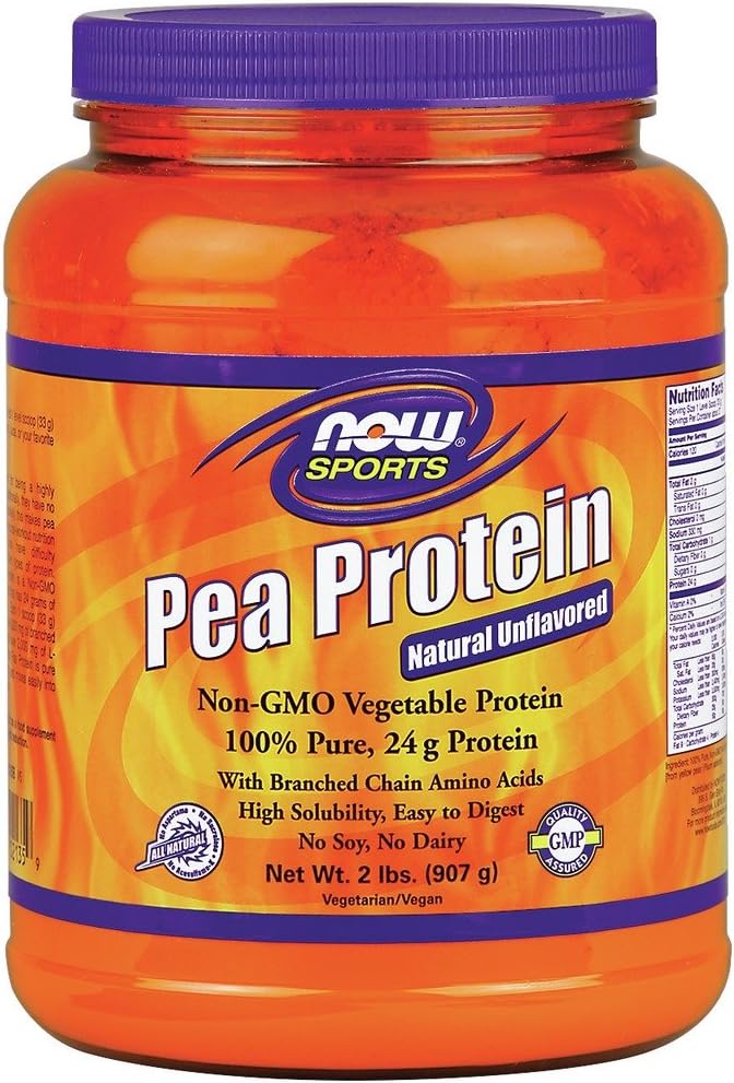Nyní potraviny 100% čistý pea protein prášek v 2 litru kontejneru (balení po 2)