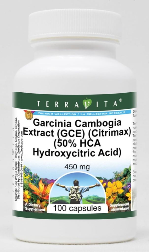 Garcinia Cambogia Extract (GCE) (Citrimax) (50% HCA hydroxycitronová kyselina) - 450 mg (100 tobolek, ZIN: 512451)