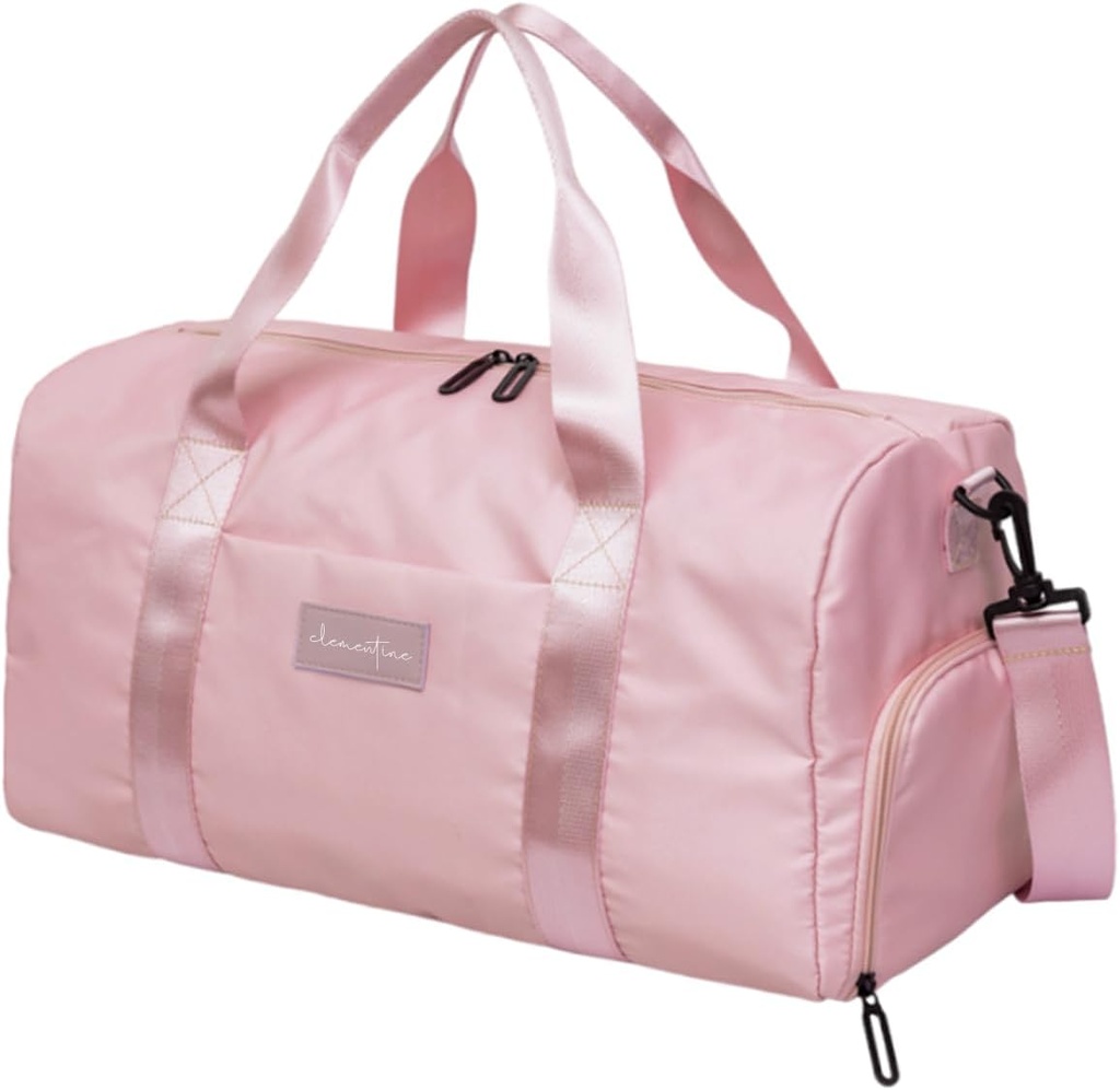 Gym Bag pro ženy s boty kompartment a mokré kapesní 124; Malé odolné lehké Gym Duffle Bag s motivační citace a Graphic Designs 124; Skvělé pro cvičení a noční 124; Růžová