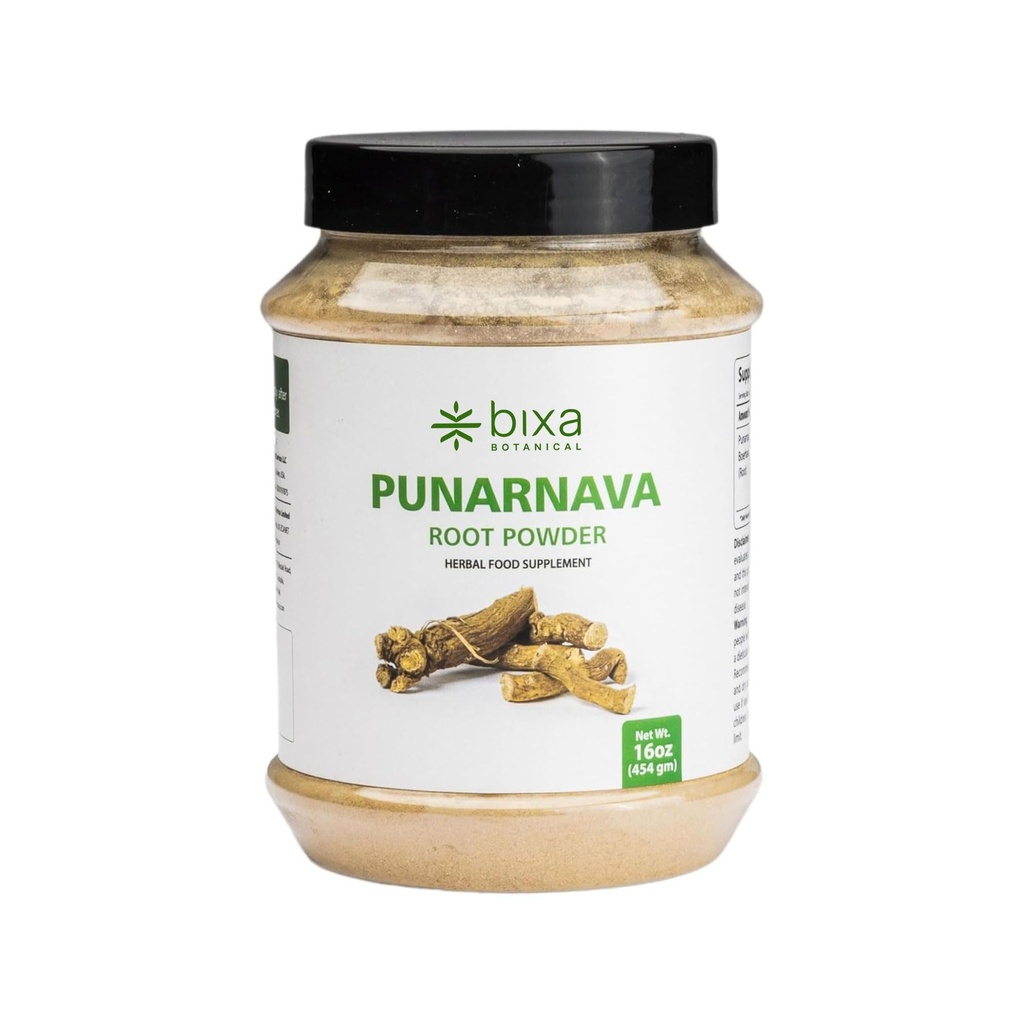 bixa BOTANICAL Punarnava Powder, Boerhavia Diffusa - Podporuje detoxikaci ledvin a zdraví jater - Steam Treated, Vegan, Non- GMO, 100% čisté Ayurvedic Bylinný dodatek, 16 Oz