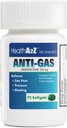 HealthA2Z ® Gas Relief Simethicone CLAS124; 125mg CLAS124; Relieves from Stomach Discomfort and Gas CLAS124; Anti Flatulence CLAS124; Relieves Gas Fast and Floating (72 Counts (Pack of 1))