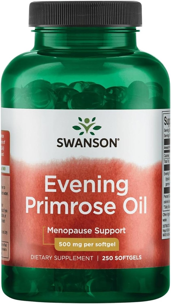 Swanson Večerní Primrose Oil (Omegatru) 500 miligramů 250 Sgels