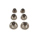 Sluchátka Domes Smoky Gray Tipy Ušní kukly Komfortní pro Open Fit BTE Zvukový zesilovač PSAP Kit neviditelný, s výjimkou RIC 5 + 8 + 10mm (Smíšený * 6)