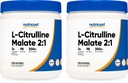 Nutricost L- Citrulline Malate 300G (2 balení) - čistý L- Citrulline Powder, 3000mg per Serving - L- Citrulline Malate