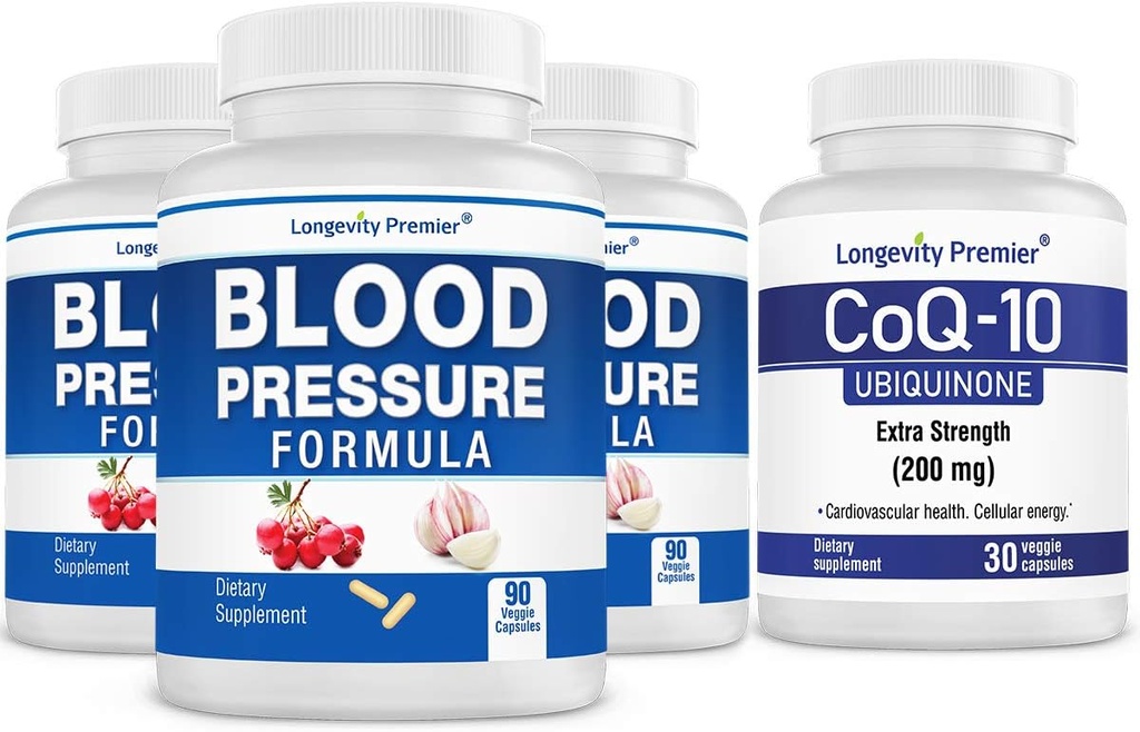 [BP Value Pack] Dlouhověkost krevní tlak Formule 90 čepice x 3 láhve s 1 láhev zdarma CoQ10 [30 čepice]