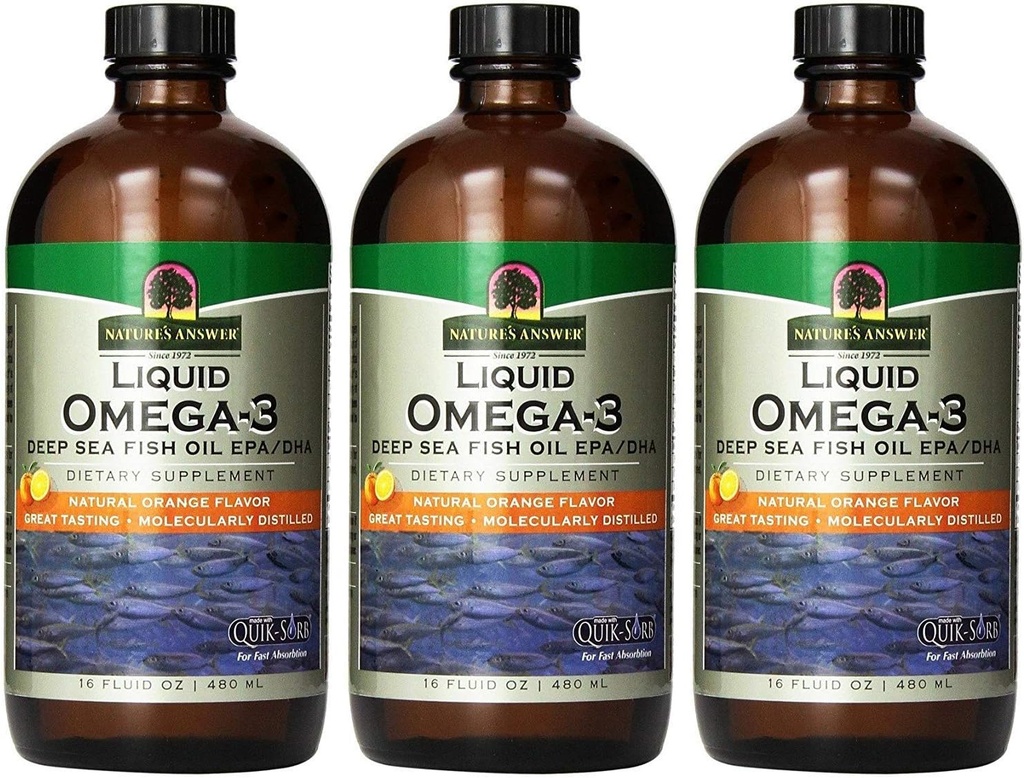 (3 PACK) - Natures Answer - Omega 3 Liquid CLAS124; 480ml CLAS124; 3 PACK BUNDLE