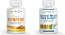 Organic Turmeric Supplement - Joint & Imunitary Health Supplementary & Adrenal Health Daily Support