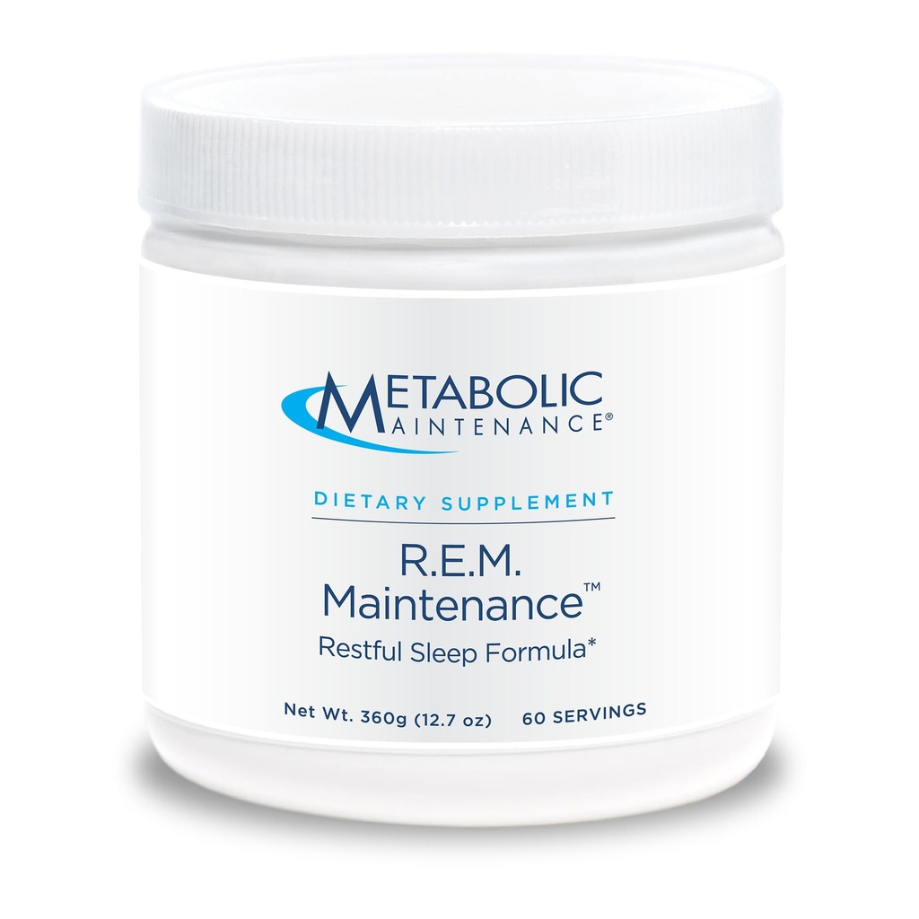 Metabolické Údržba R.E.M. Údržba prášek - Přírodní Relaxační Supplement s hořčík, Melatonin, 5-HTP + Draslík - Easy Drink Add-in, No Fillers (366g / 60 Servings)