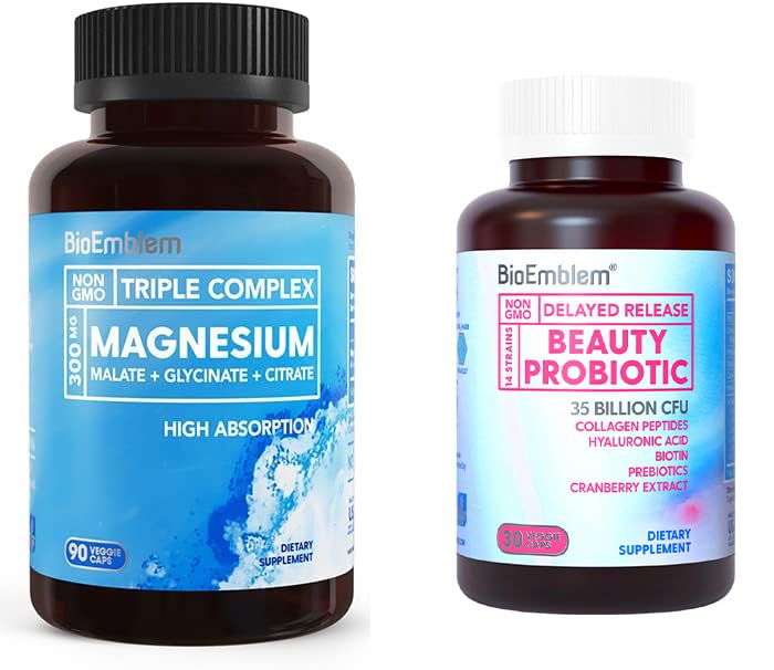BioEmblim Ženské Triple Magnesium Komplex Krása Probiotika - 120 Kousek Assorction - Neochucené