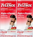 Tylenol Děti perorální suspenze, Dye- Free, Cherry, 2 Fl. Oz (balení po 2)