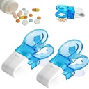 Přenosný Taker Pill Household Gadgets, 2024 Nový přenosný Pill Taker, Žádný kontakt Snadno odstranit přenosný Tablet Dispenser, Pill Cutter Splitter pro seniory, zdravotně postižené, Artritis Etc. (2)