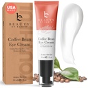 Beauty by Earth Caffeine Eye Cream for Puffness & Bags Under Eyes - USA Made with Natural & Organic Ingredients, Under Eye Cream for Dark Circles with Glycerin & Vitamin E, Brighters & Refreshes