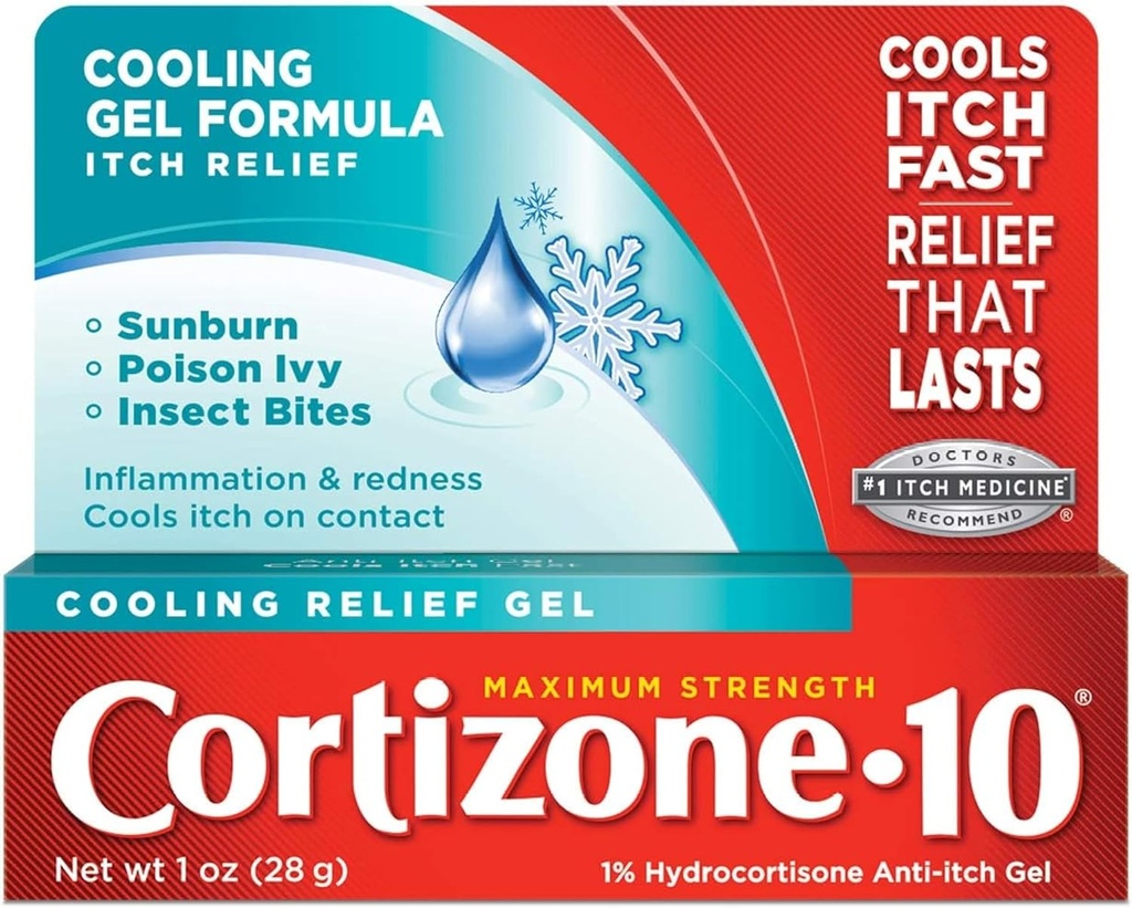 CORTISONE-10 Chladicí relief anti-Itch Gel, 1 Oz (balení po 4)