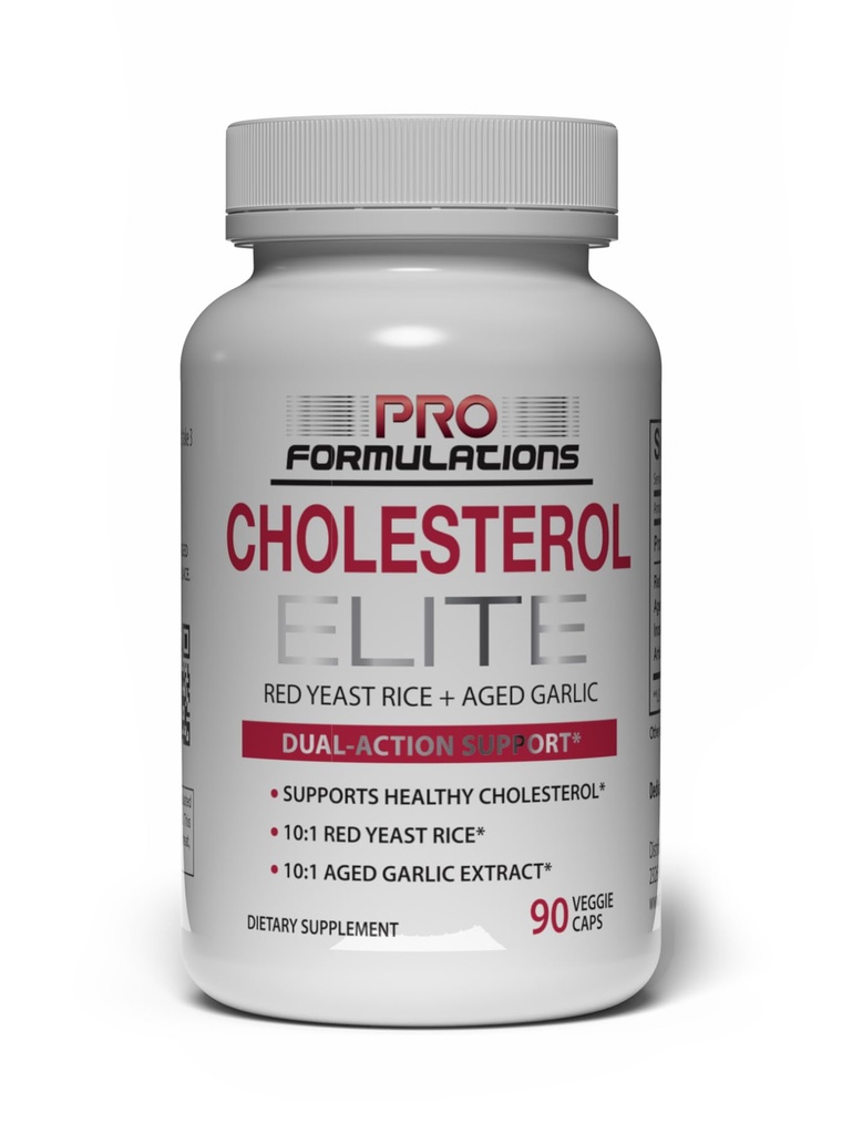 Pro aplikace MD Cholesterol Elite - Dual Action Cholesterol Support - 90 Veggie čepice - Powered by Red Yeast Rice & Aged Garlic Extract - Vylepšený s Inositol & Artichoke Extract