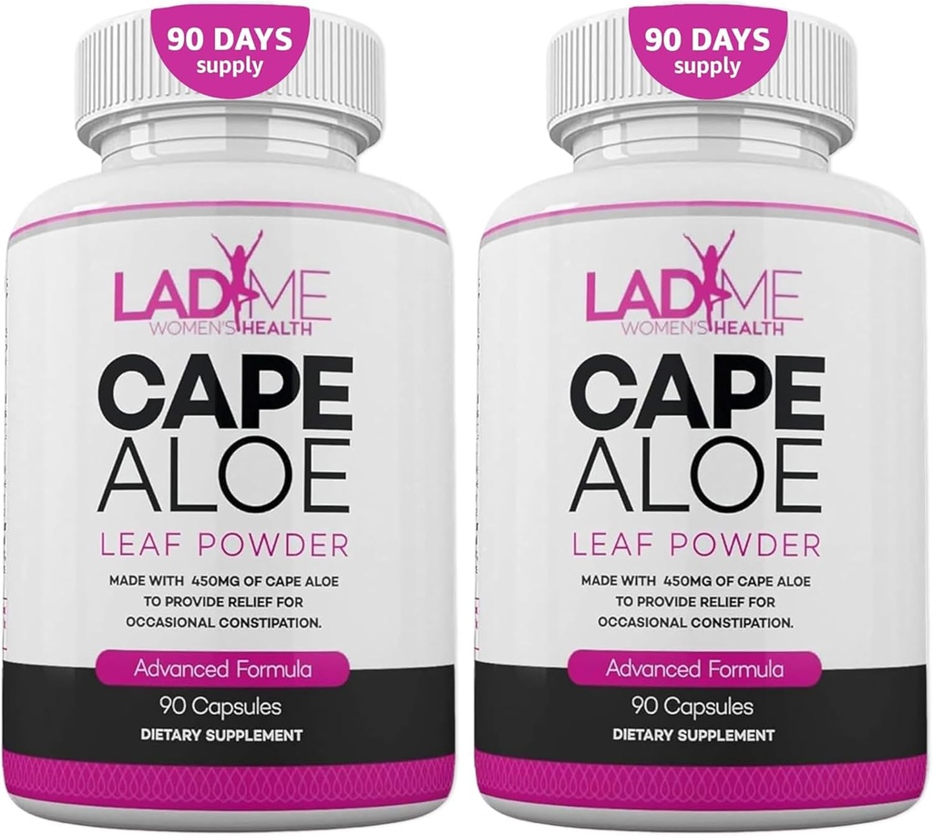 Čisté Cape Aloe Bylinné Laxativní pro zácpu Relief Zdravé Bowel Hnutí Přírodní Colon Cleanse & Detox Dietní dodatek navržen pro ženy Ladyme 180 Kapsle