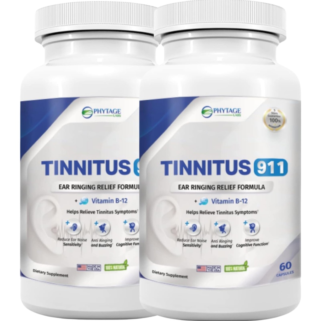 Tinnitus 911 - Tinnitus Relief Dodatek - Ušní vyzvánění Relief - 2 Pack
