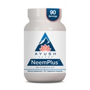 Ayush Herbs Neem Plus - Dědičné zdraví pro ženy a muže, Gut Support Supplement pro zdraví žaludku a kůže, Imunitní podpora - 90 Vegetariánské Kapsle (1 Počet)
