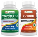 Nejlepší Naturals Vitamin B12 6000 mcg & Vitamin C 1000 mg