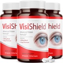 (3 balení) Visishield Advanced Vision Formule pro oční doplňky pilulky Vitamíny (180 Kapsle)