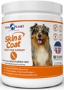 Vital Planet - Kožní a nátěrový prášek dodatek pro psy s Choline, Inositol, dýně, Flax a Omega33 Oleje na podporu měkké lesklé zdravé pláště a pro sezónní alergie - 60 Scoops, 111g, 3.92oz