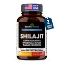 SANDHUHERBALS Shilajit Kapsle pro muže a ženy 124; Čistá himalájská směs s Ashwagandha 124; High Power and Energy Dodatek 124; 2 měsíce Dodávka 124; pro extra výkon a Stamina 124; Combo s Moss Moss