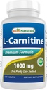 Nejlepší Naturals L- karnitin Fumarate 1000mg na tabletu - 120 Počet - zvyšuje buněčnou energii