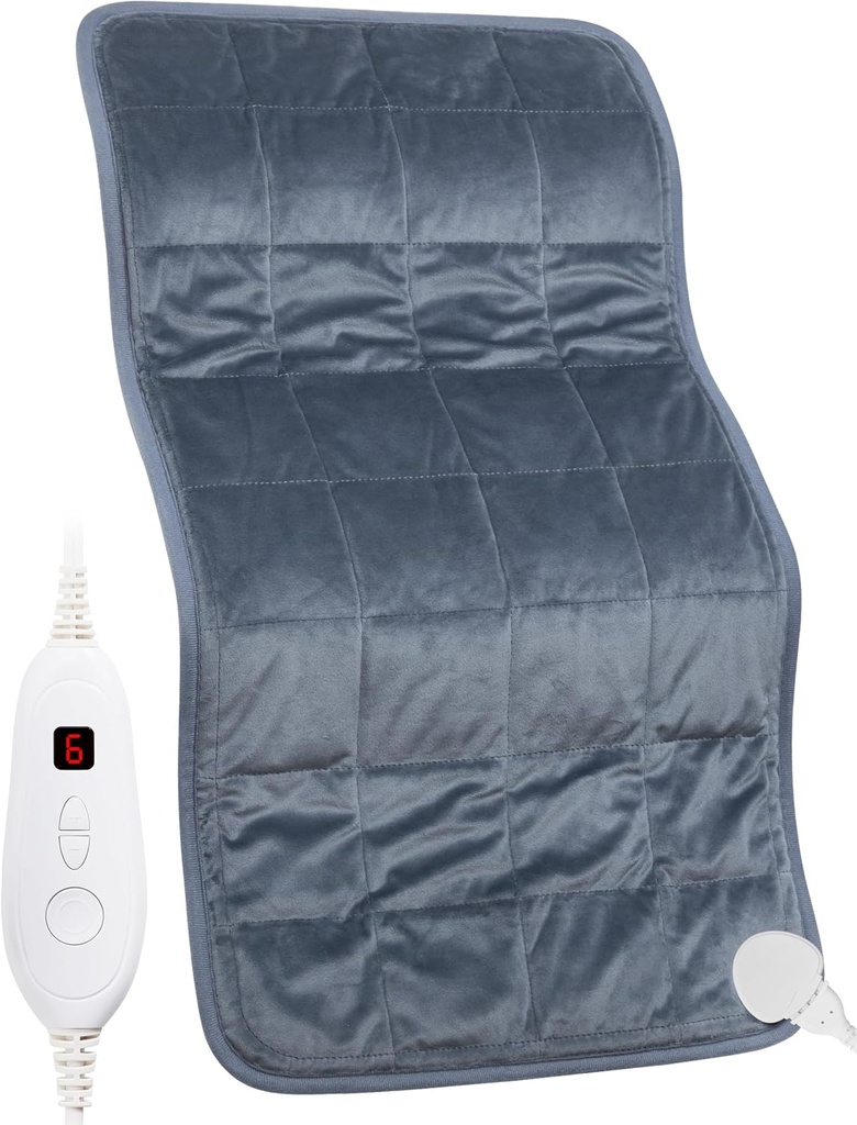 Vážená topná deska, 17 "x 33" XXXL Extra- Large Electric Heat Pad for Back Pain Relief w / 6 Heat Settings 2H Auto Shut- Off, w / 4.9lbs BPA-Free Beads for Cramps Neck Ramender Arms Machine Wassable
