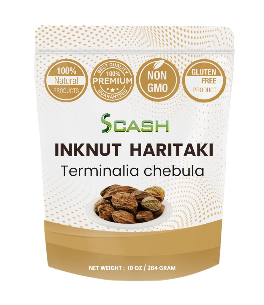 Haritaki / Inknut celý pro tmavé kruhy 124; 10 Ounce (283 Grams) 124; 100% přirozeně sušené bylinky 124; Terminalia chebula