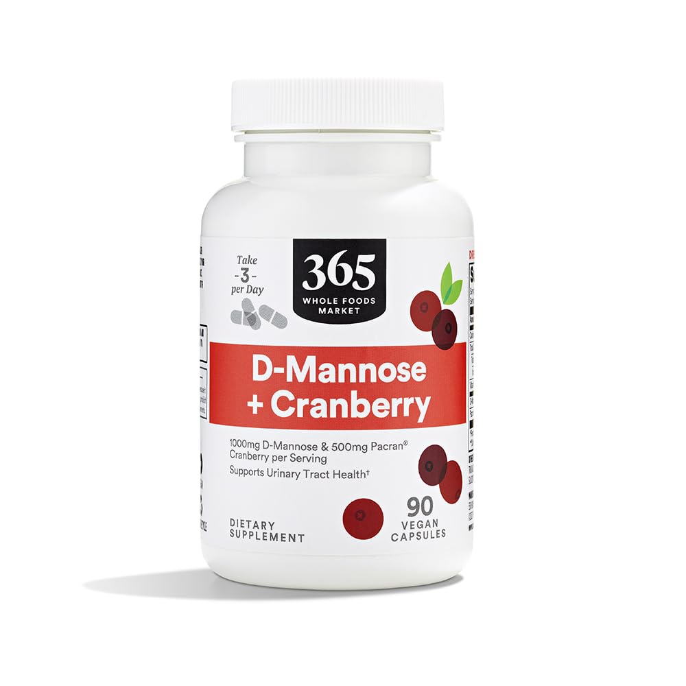365 od Whole Foods Market, D- Mannose With Cranberry, 90 Count
