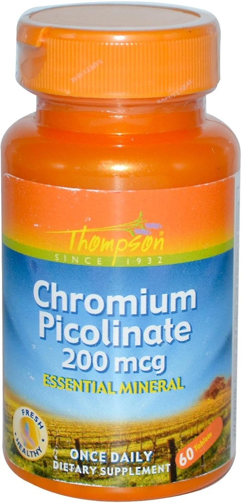 Thompson Chromium Pikolinát, Tableta (Btl- Plastic) 200mcg 60ct