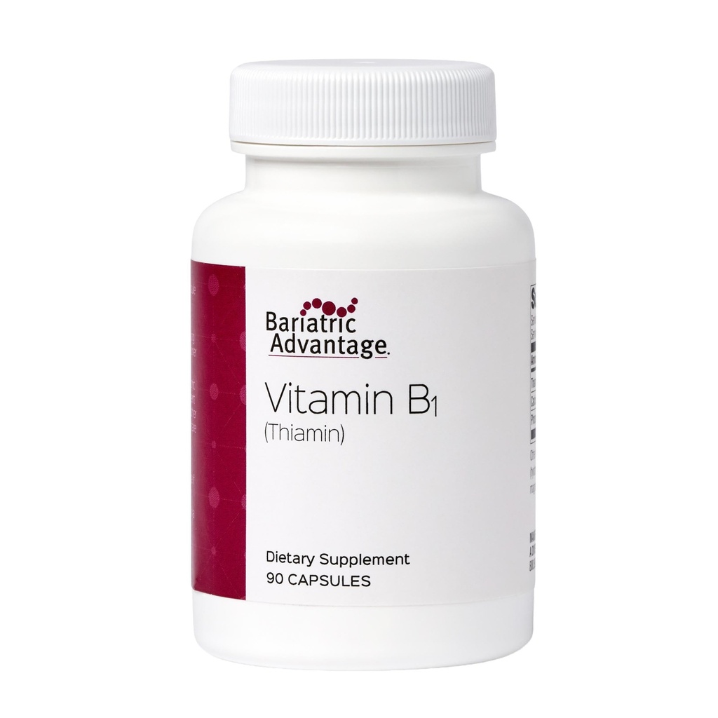 Bariatrická výhoda vitamin B1 Thiamin - 100 mg thiamin mononitrát - Easy Digest - Určeno pro bariatrické pacienty - Podpora výroby energie * - 90 Počet