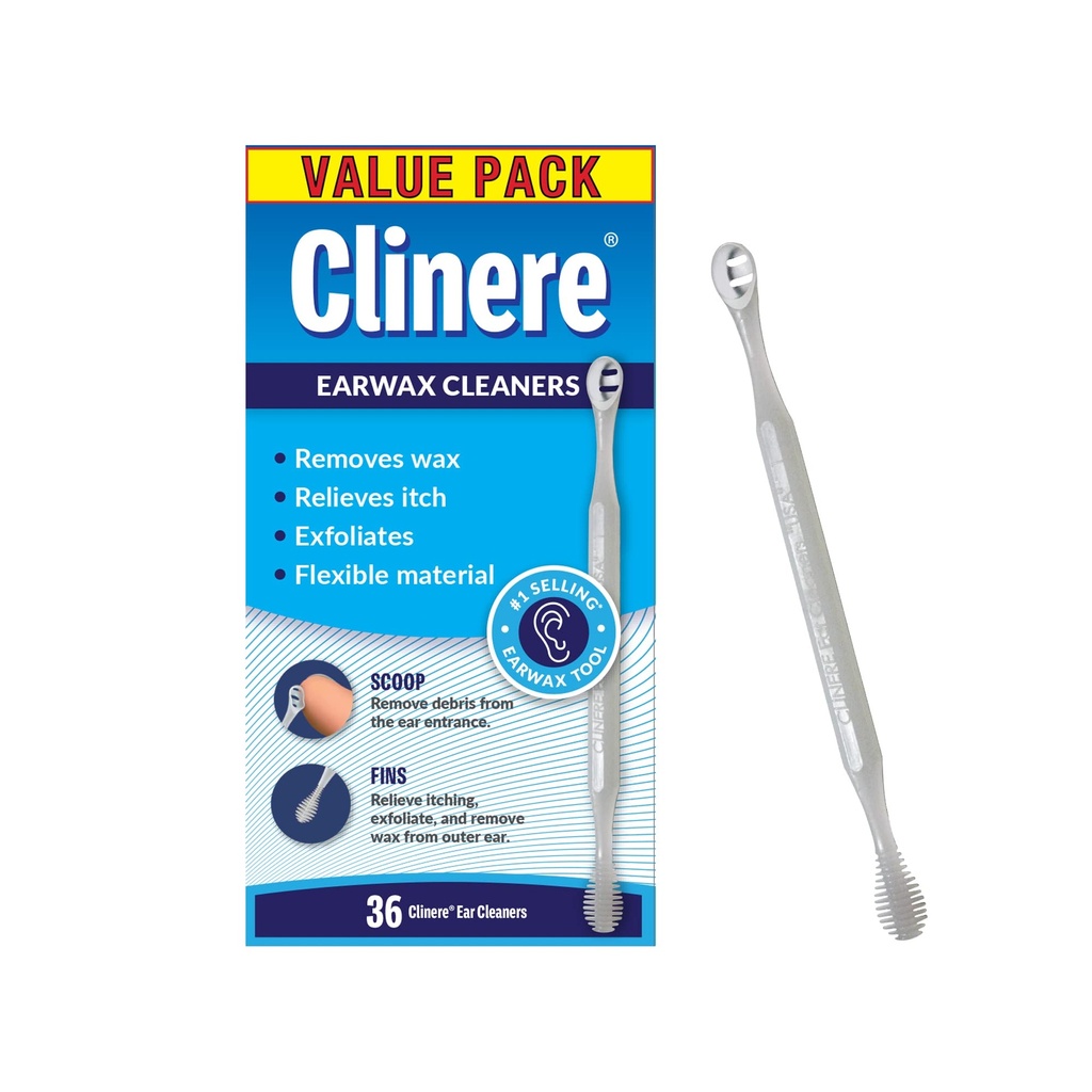 Klinika Čističe sluchu, Jemný Canal Čištění a Ušní Wax odstranění nástroj, Itch Relief, Exfoliates, 36 Počet