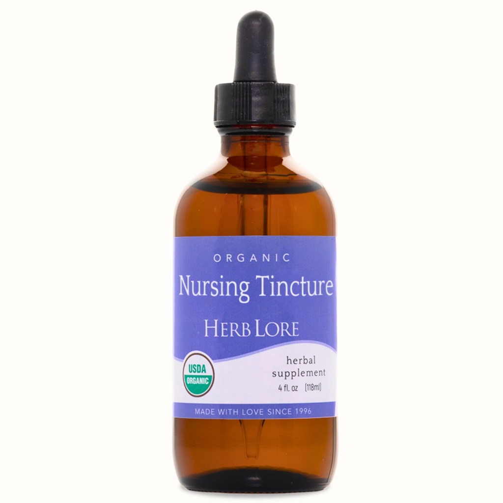 Herb Lore Organic Chůva Tinktura - Tekutá laktace Podpora Kapky na zvýšení přívod mléka prsu s Moringa a Fennel - Fenugreek zdarma Kojení dodatek (4 fl oz)