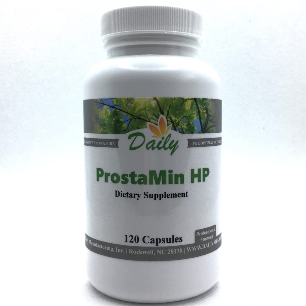 Denní výroba ProstaMin HP ™ (Beta Sitosterol, Pygeum, Reishi Houba, česnekový extrakt, kurkumin (z tumerického) & zinek)