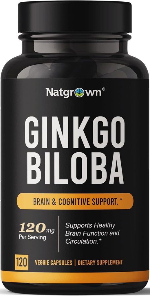 Natgrew Ginkgo Biloba 120mg - Extra síla Ginkgo Biloba Extract Kapsle - 120 Počet