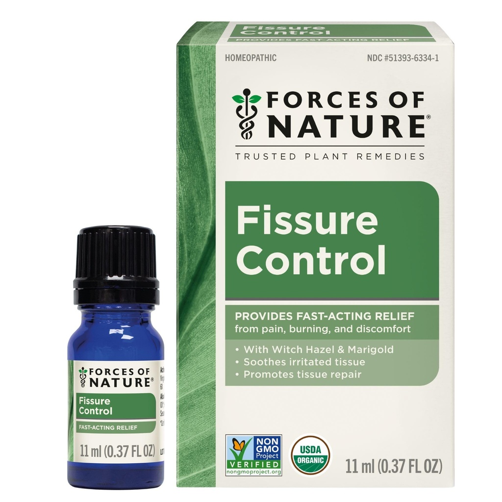 Síly přírody Fissure Control, Organic Homeopatic Léčba s Hazel pro Anální trhliny, Hemoroid Související Irritation & Discomform, Rychlé, Přírodní Topical Relief, 0.37 FL OZ
