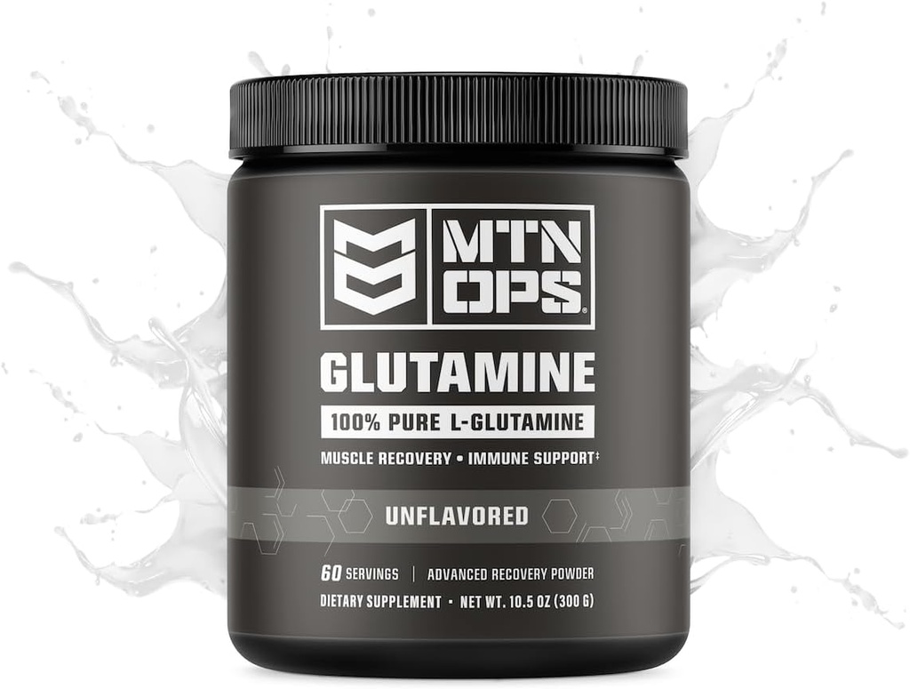 MTN OPS L-glutamin Powder 60 Servings / 300g 100% čistý L-glutamin pro svalovou obnovu, bez příchutí + 5g na porci