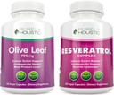 Čistě holistický olivový list Extract 750mg + Resveratrol Complex 1450mg - 300 Vegan Kapsle - Made in USA