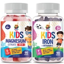 SUNNY SAM Železné gumy pro děti a hořčíkové gumy pro děti a dospělé - 500 mg - klidové žvýkačky hořčíku - Magnesium Citrát Žvýkací doplněk pro nádech a svalovou podporu